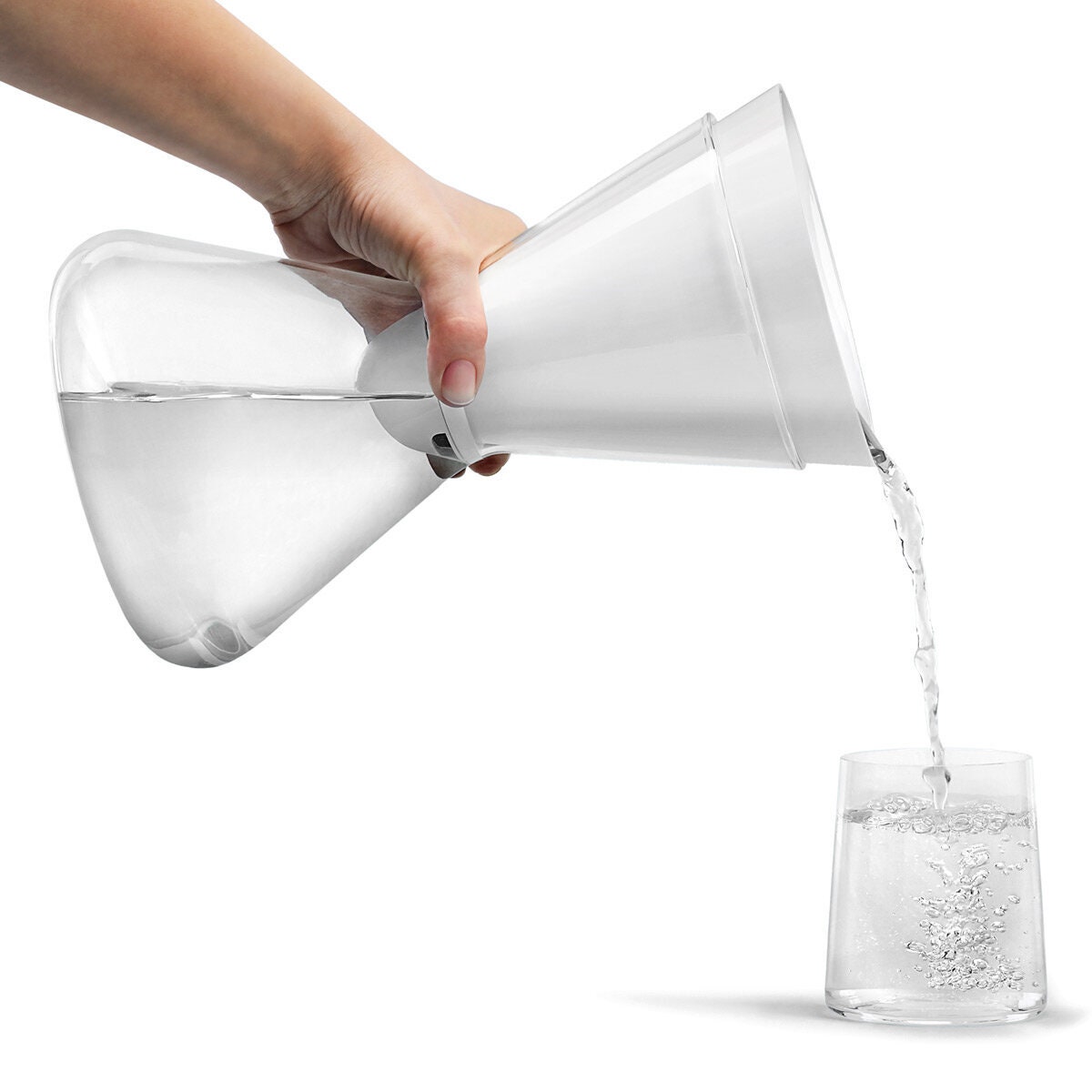 Soma 1.4L Water Filter Carafe - Borosilicate Glass, White Filter, Auto-Opening Lid - 28900