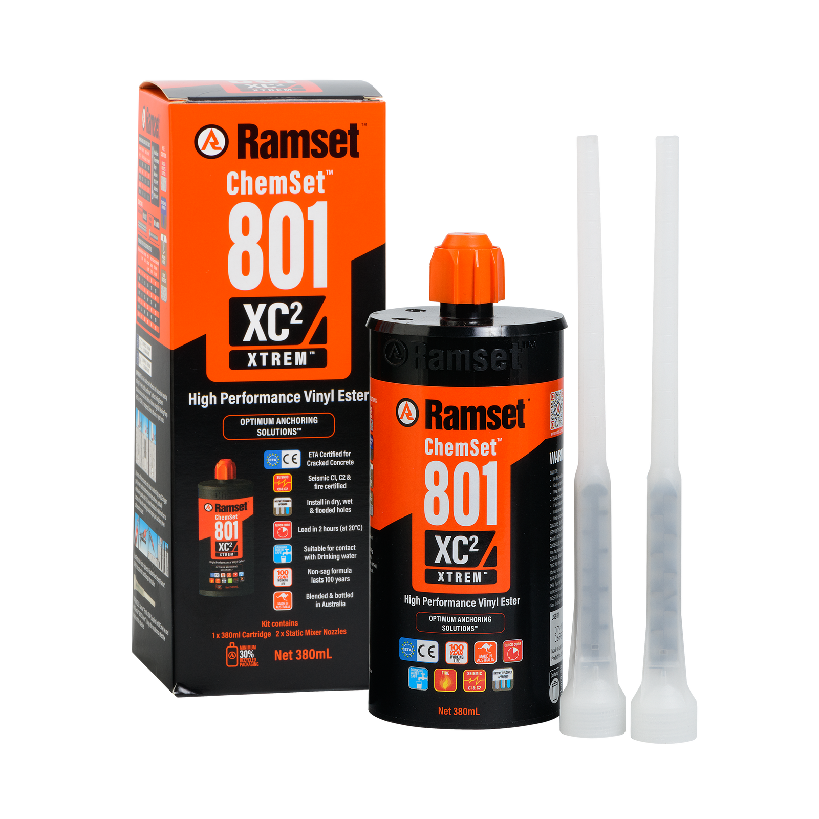 Ramset 380ml Vinyl Ester XTREM XC ChemSet Anchor Cartridge