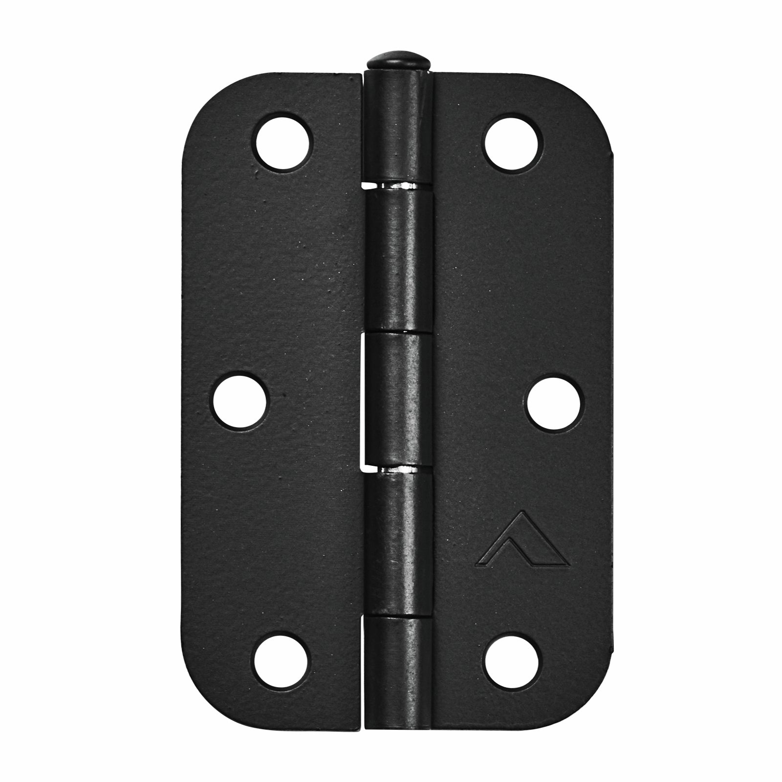 Pinnacle Hardware 90mm Matte Black Loose Pin Radius Butt Hinge 2 Pack