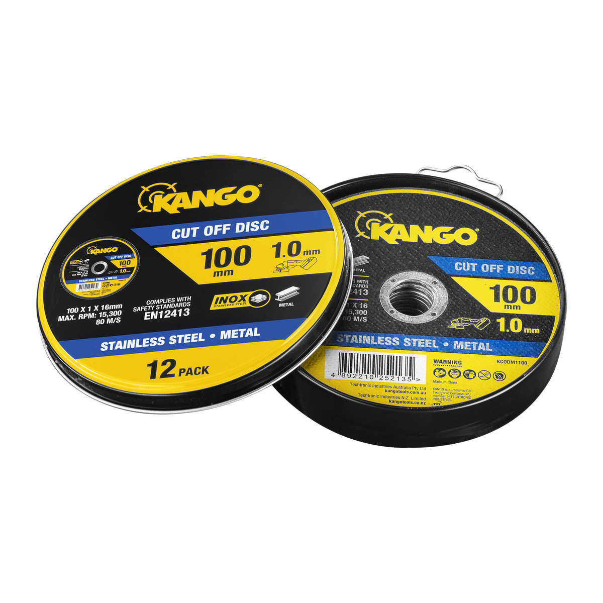 Kango Metal Cut Off Discs - 100mm - 12 Pack - Inox-Free - Durable - SuperSaverAU - view 2