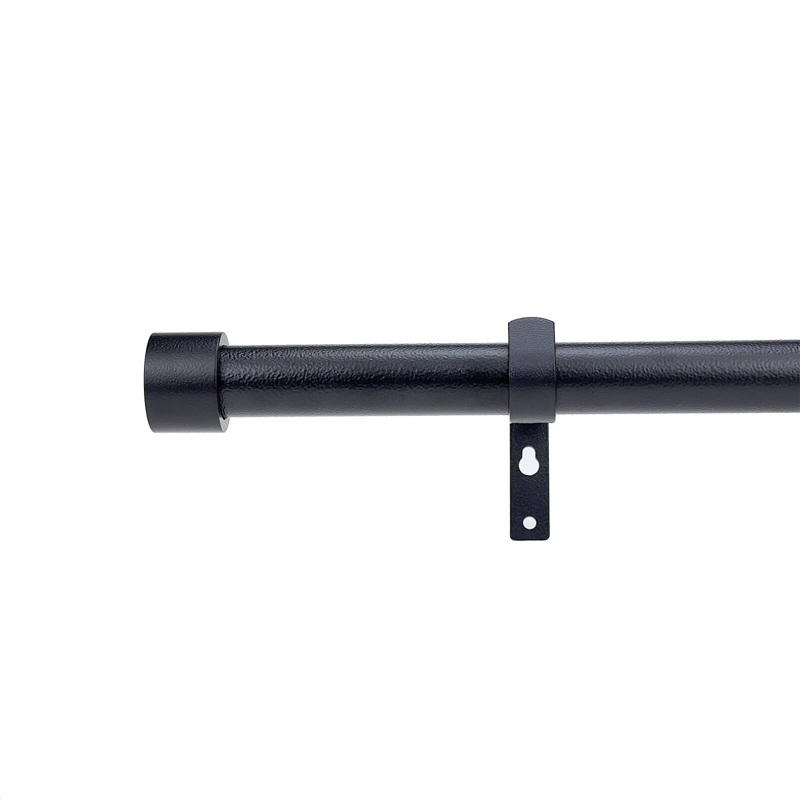 Pillar Products 16mm Black Aluminium Curtain Rod Finial Cap - 2 Pack