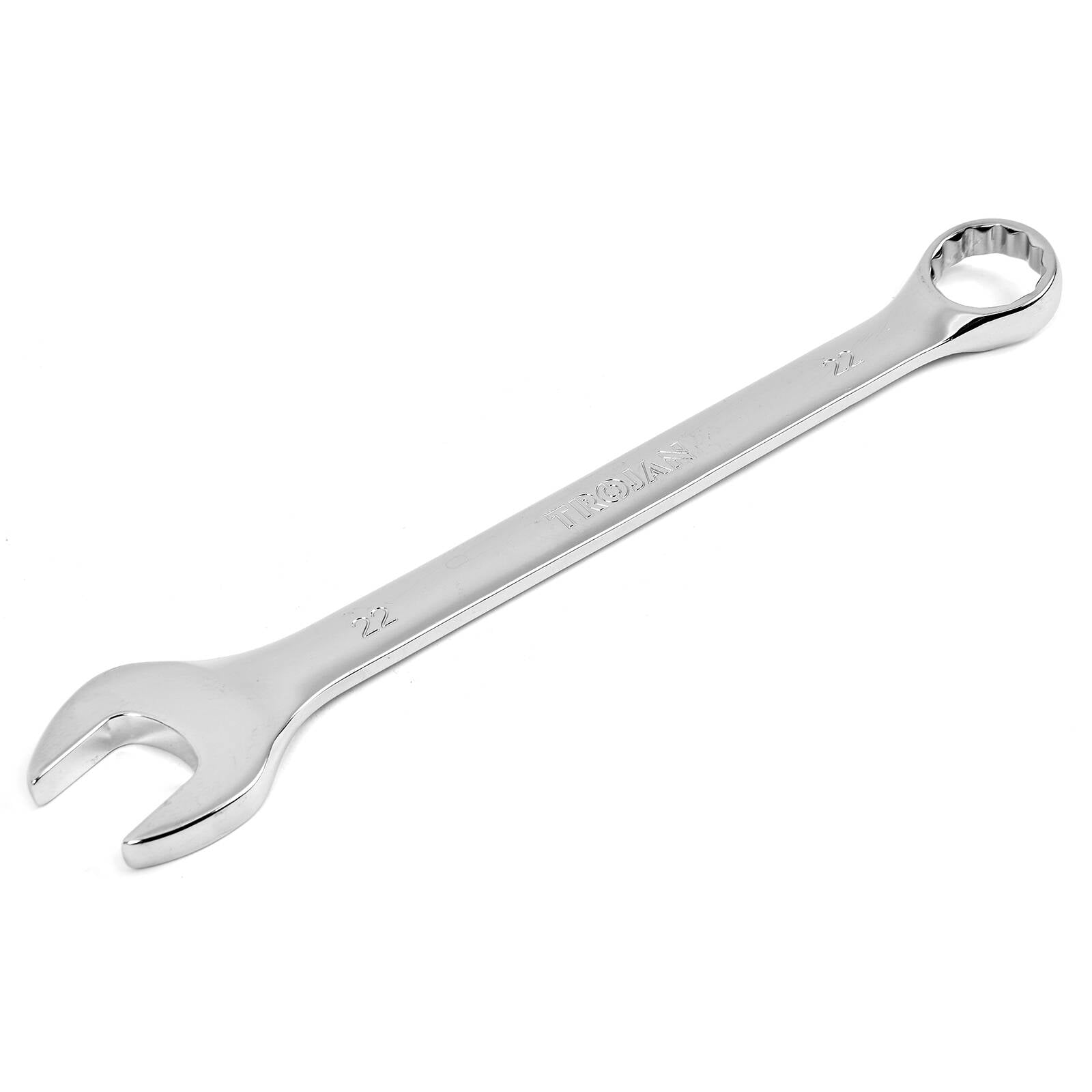 Trojan 22mm Combination Spanner, Chrome Vanadium 12 Point Ring End