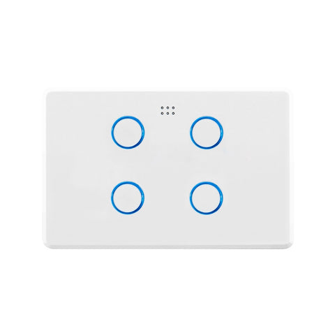 DETA Smart Quad Gang Touch Light Switch White Gloss 250V 6904HA
