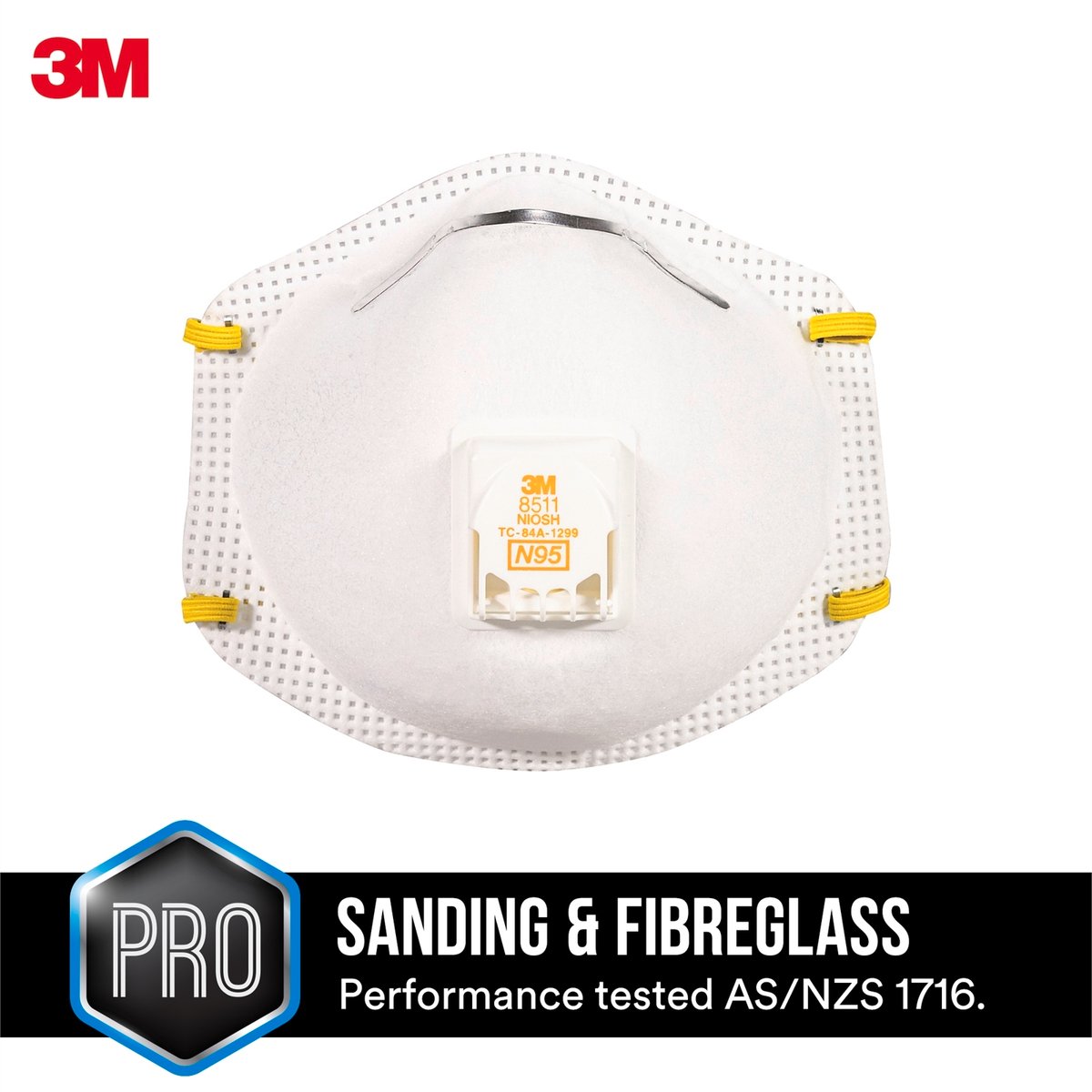 3M P2 Particulate Sanding Fibreglass Valved Disposable Respirator Mask 2 Pack
