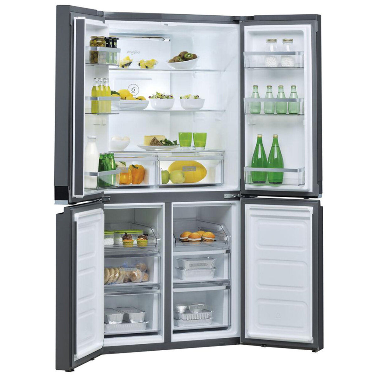 Whirlpool Four Door Fridge Freezer 594L Black WQ70900SBX - SuperSaverAU - view 5