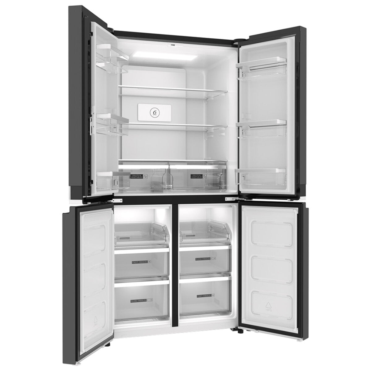 Whirlpool Four Door Fridge Freezer 594L Black WQ70900SBX - SuperSaverAU - view 4