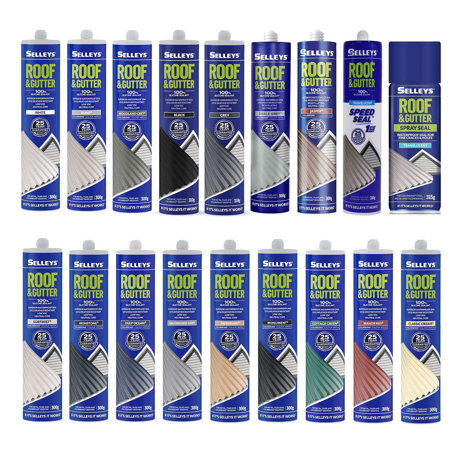 Selleys Roof & Gutter Silicone Sealant 310g Grey UV Resistant