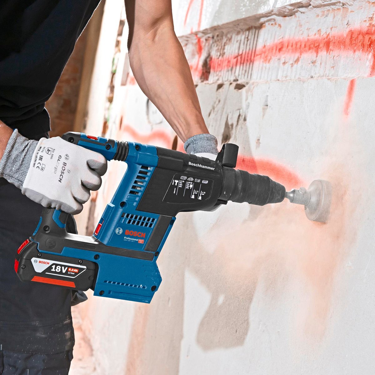 Bosch Professional 18V SDS-plus Rotary Hammer Drill GBH 18V-26 - Skin Only 0611909000