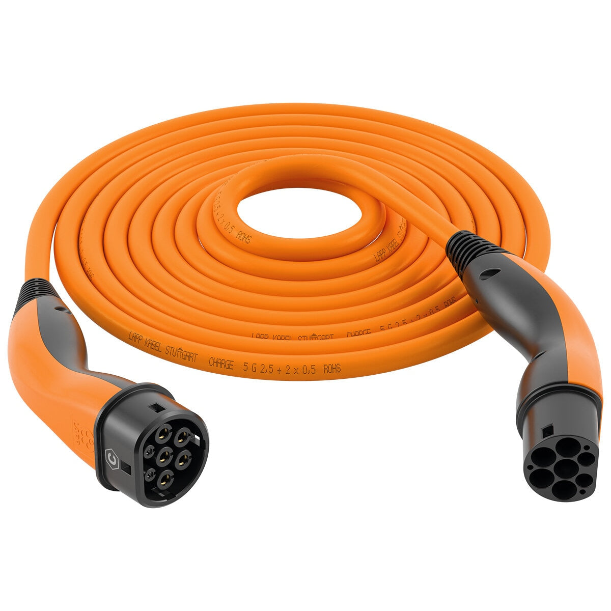 LAPP EV Helix Charge Cable Type 2 (22kW-3P-32A) 5M Orange - SuperSaverAU - view 4