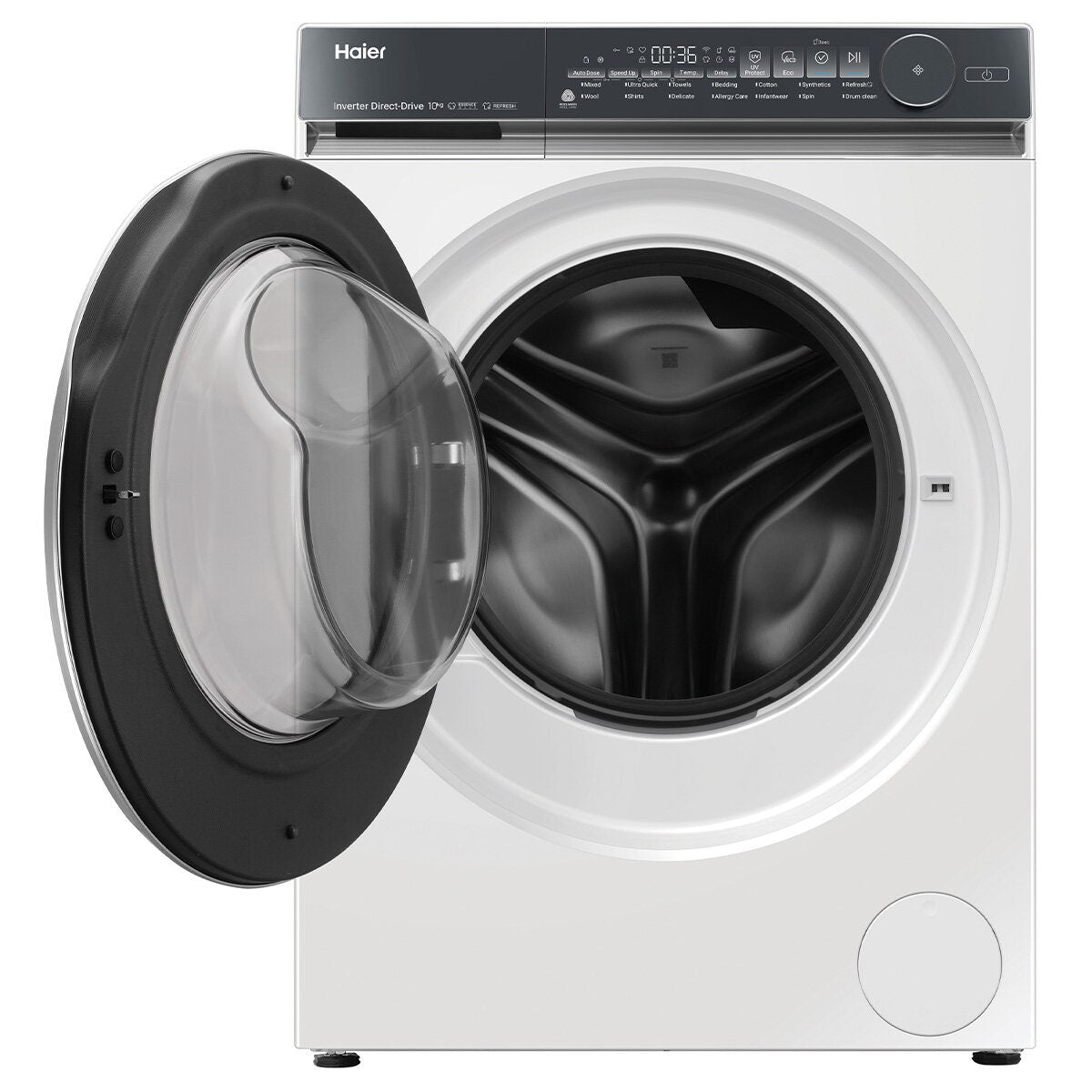 Haier 500 Series 10kg Front Loader - White, Auto Dose, UV Protect, 5 Star Energy - HWF10NW1
