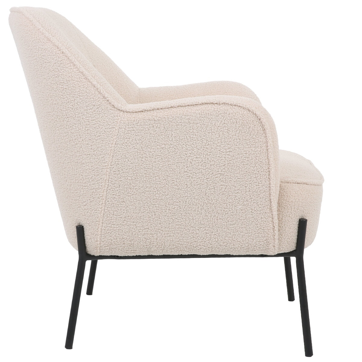 ONEX HuGo Boucle Upholstered Armchair Ivory - SuperSaverAU - view 4