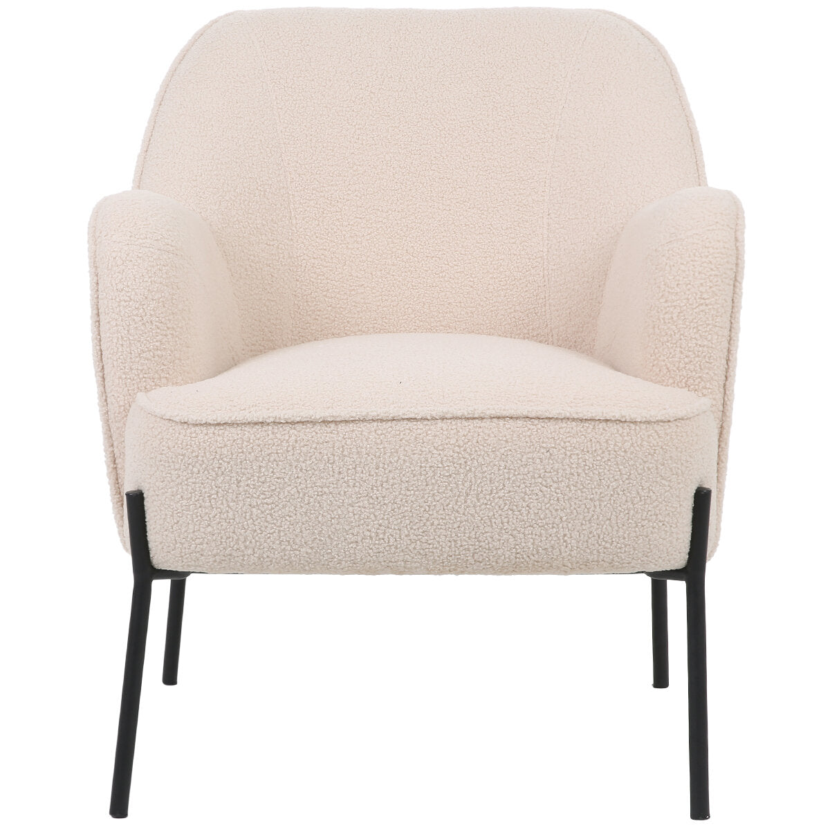 ONEX HuGo Boucle Upholstered Armchair Ivory - SuperSaverAU - view 1