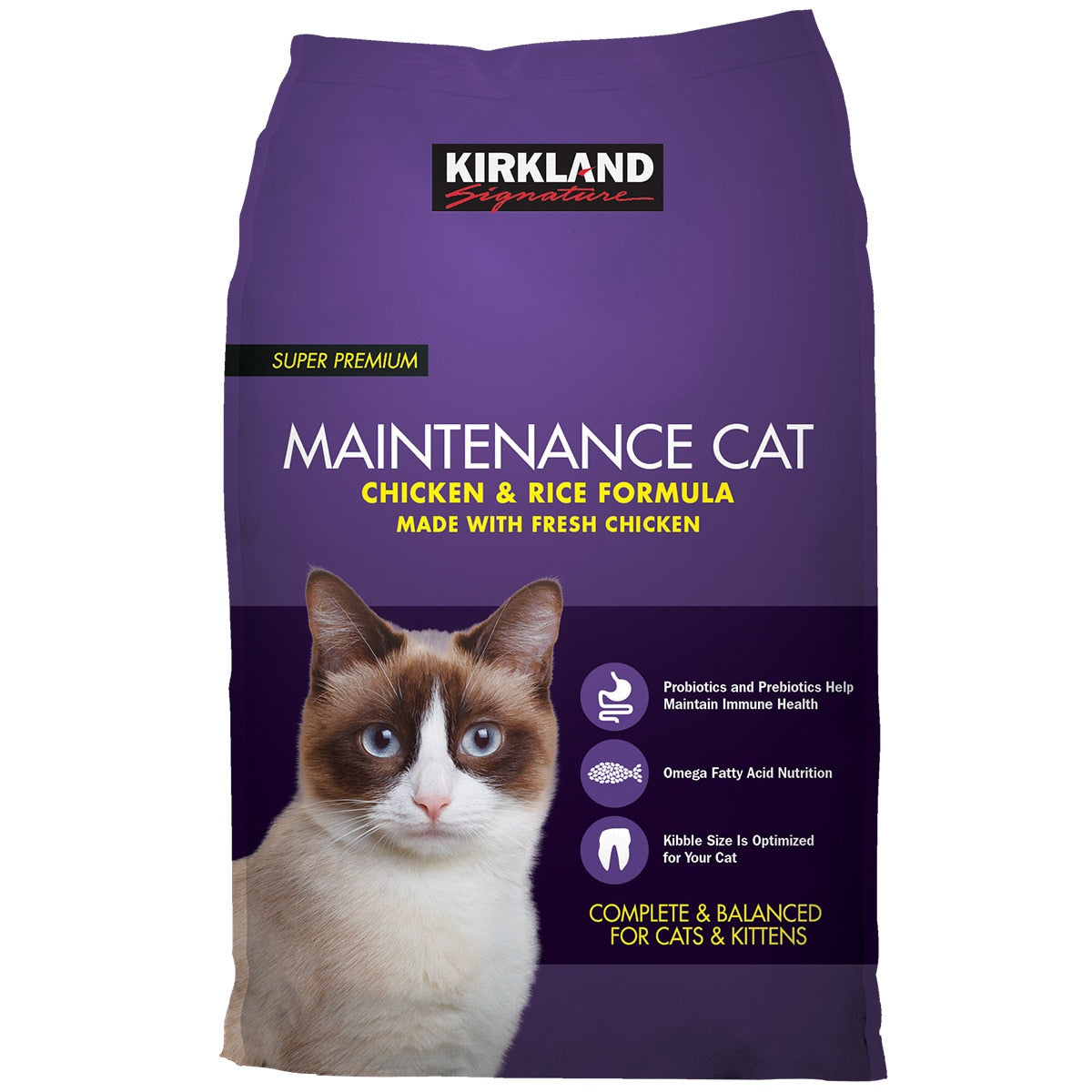 Kirkland Signature Super Premium Maintenance Chicken And Rice Formula Cat Food 11.34kg - SuperSaverAU - view 1
