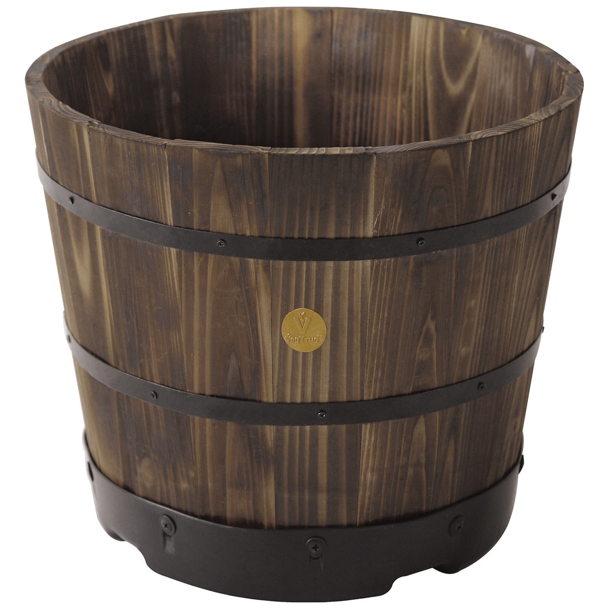 Takasho VegTrug 55cm Wooden Barrel Planter 6 Pack - SuperSaverAU - view 1