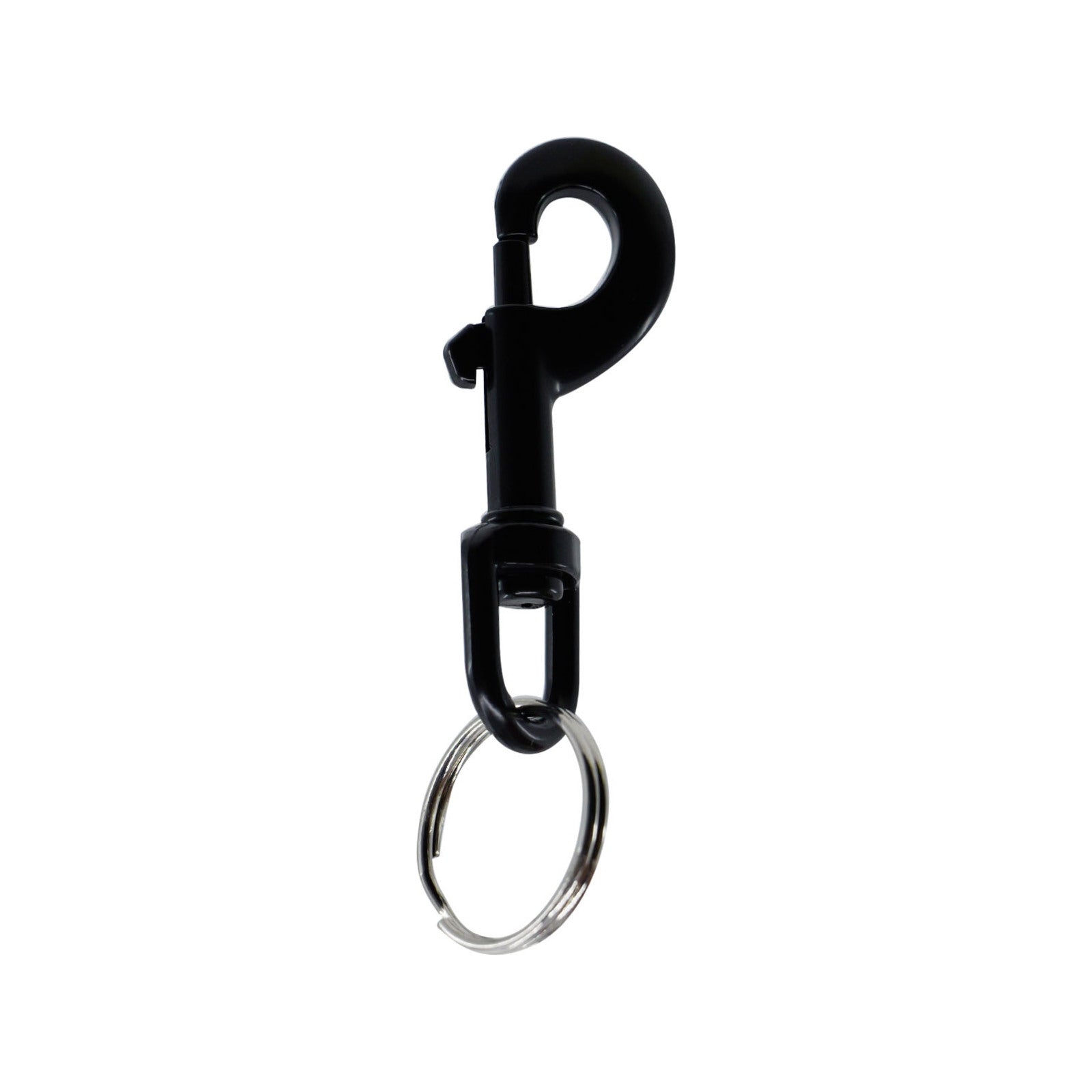 Key Essentials Nickel Plated Brass Snap Hook Key Ring Black