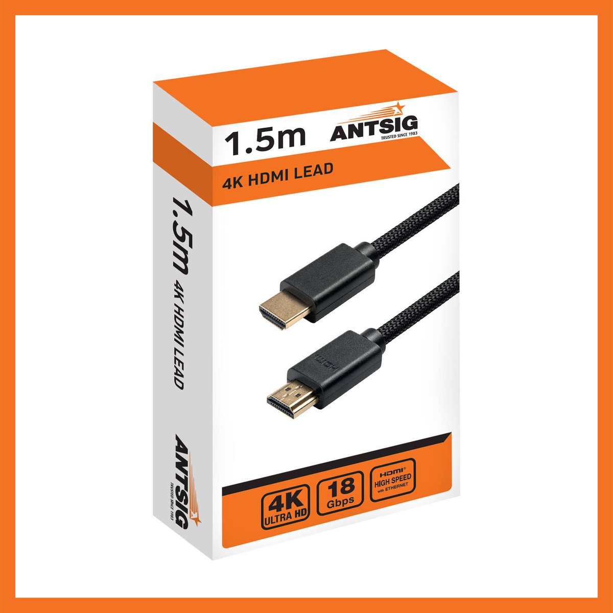 Antsig 1.5m 4K Nylon Braided HDMI Cable AP454B
