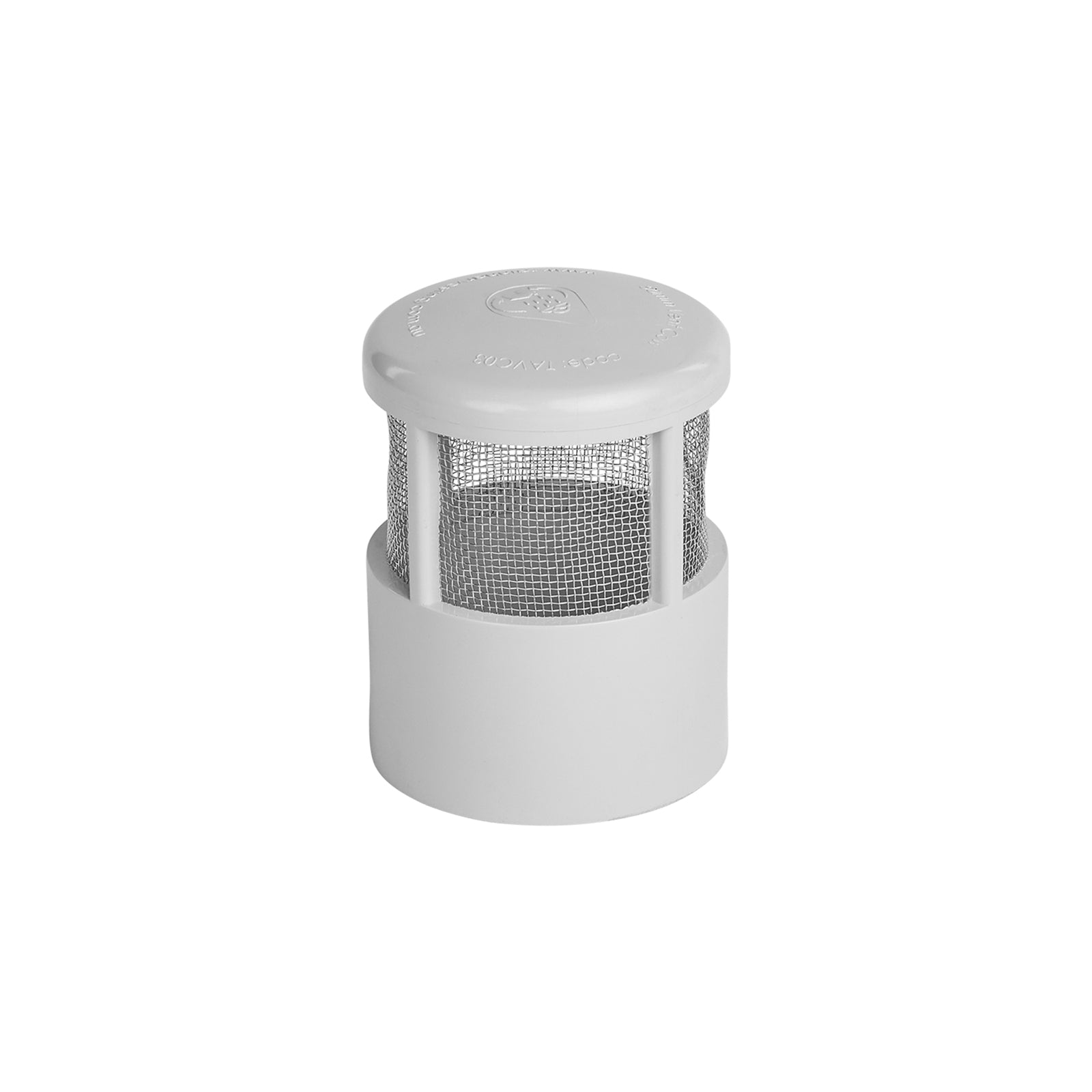 Rain Harvesting 50mm Vent Cowl, Grey PVC with Stainless Steel Mesh