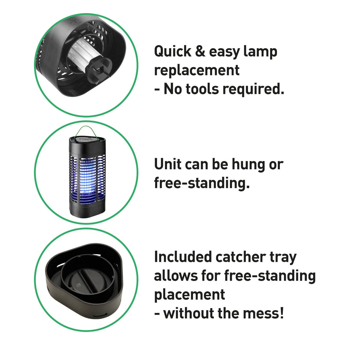 Gecko Medium LED Insect Zapper Outdoor 24GKOLT40V1LED