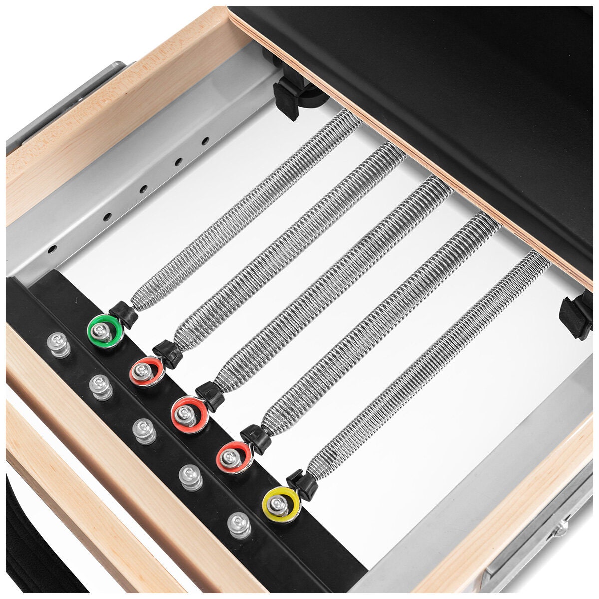 Lifespan Fitness Contour 2 folding wood Pilates reformer set - maple frame - black trim - LFRF-CONTFLD2
