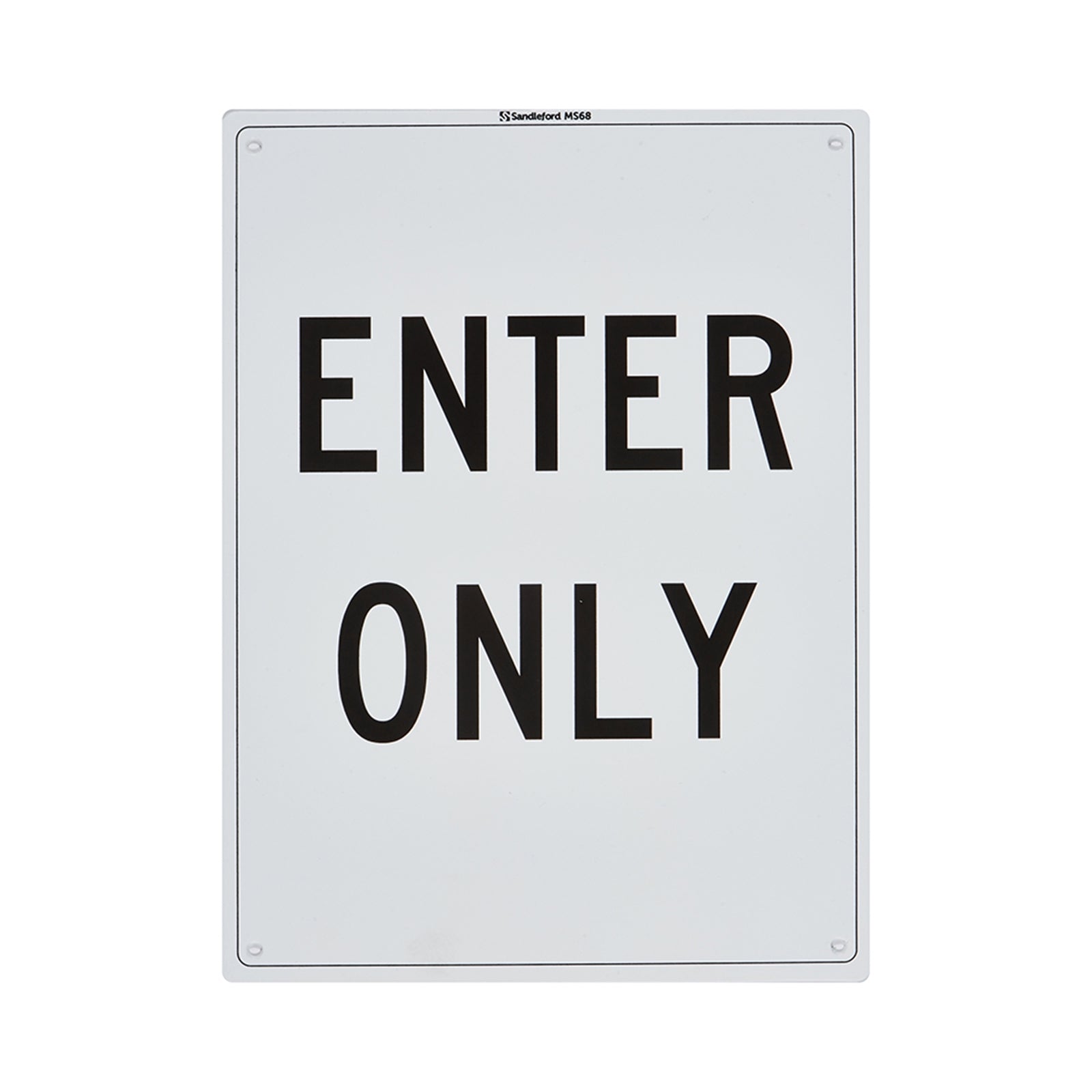 Sandleford 300 x 225mm Enter Only Polypropylene Sign