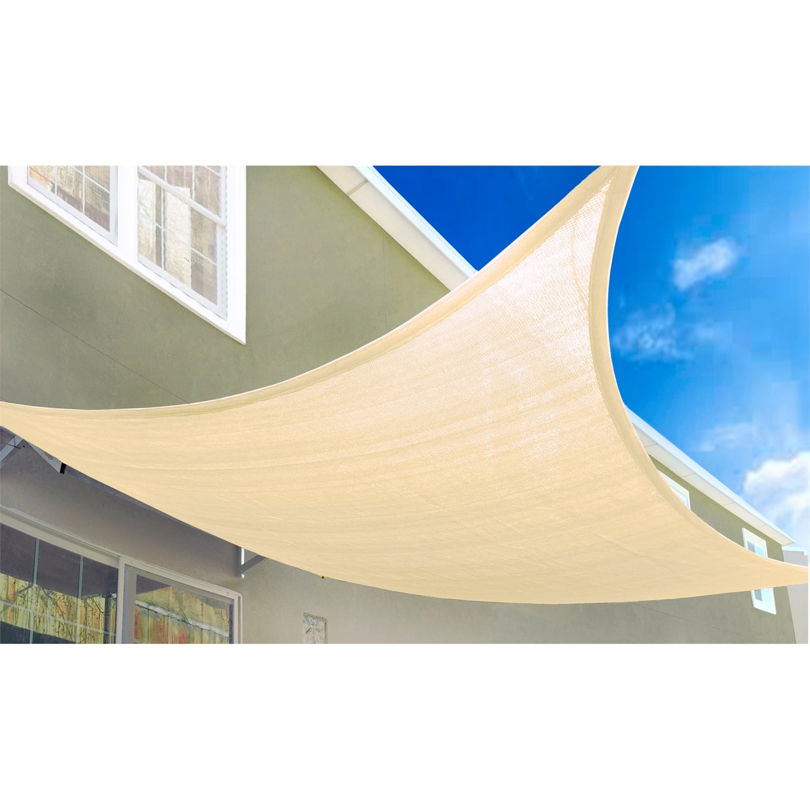 Marquee 3 x 3m Beige Square Shade Sail - HDPE 93% UV Block