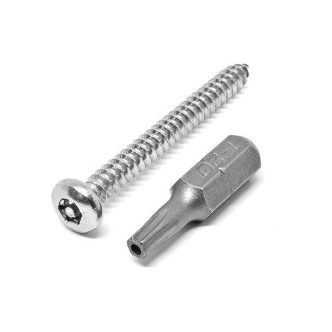 Pinnacle 10g x 30mm Stainless Steel 304 Security Screws - 10 Pack