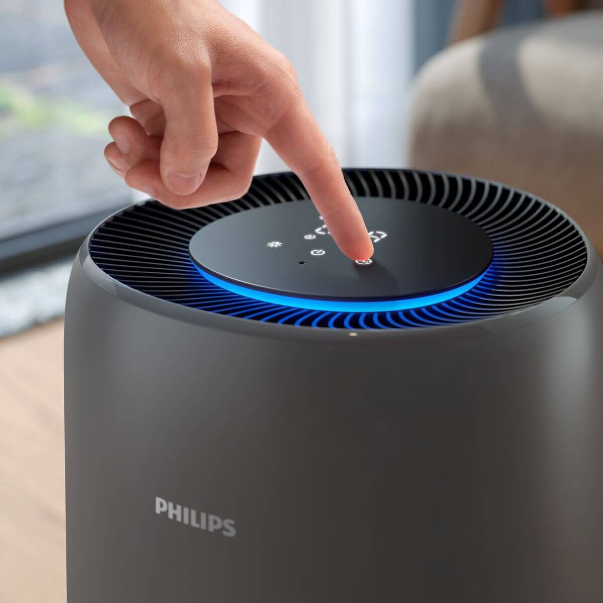 Philips PureProtect 2200 Series Air Purifier - Black, 3-Layer HEPA, Up to 109m² Coverage, Timer - AC2221-13