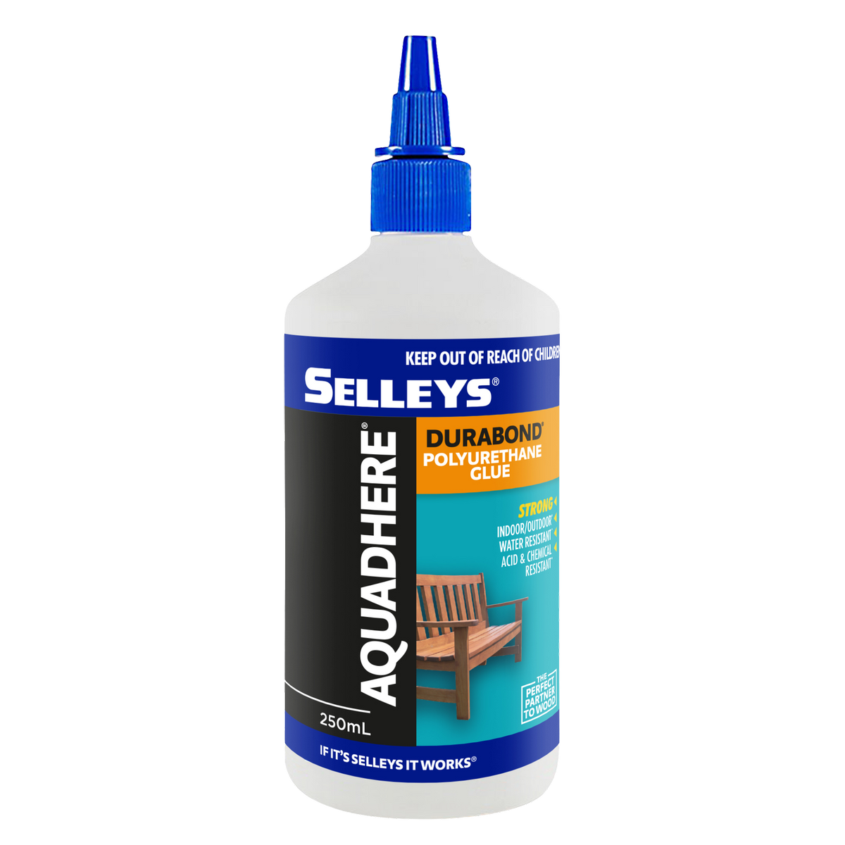Selleys 250ml Aquadhere Durabond Polyurethane Wood Glue, Interior & Exterior