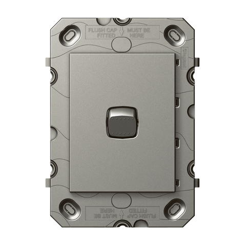 HPM Arteor 1 Gang Wall Switch Grid 113mm x 77mm Magnesium - Modern Design - SuperSaverAU - view 1