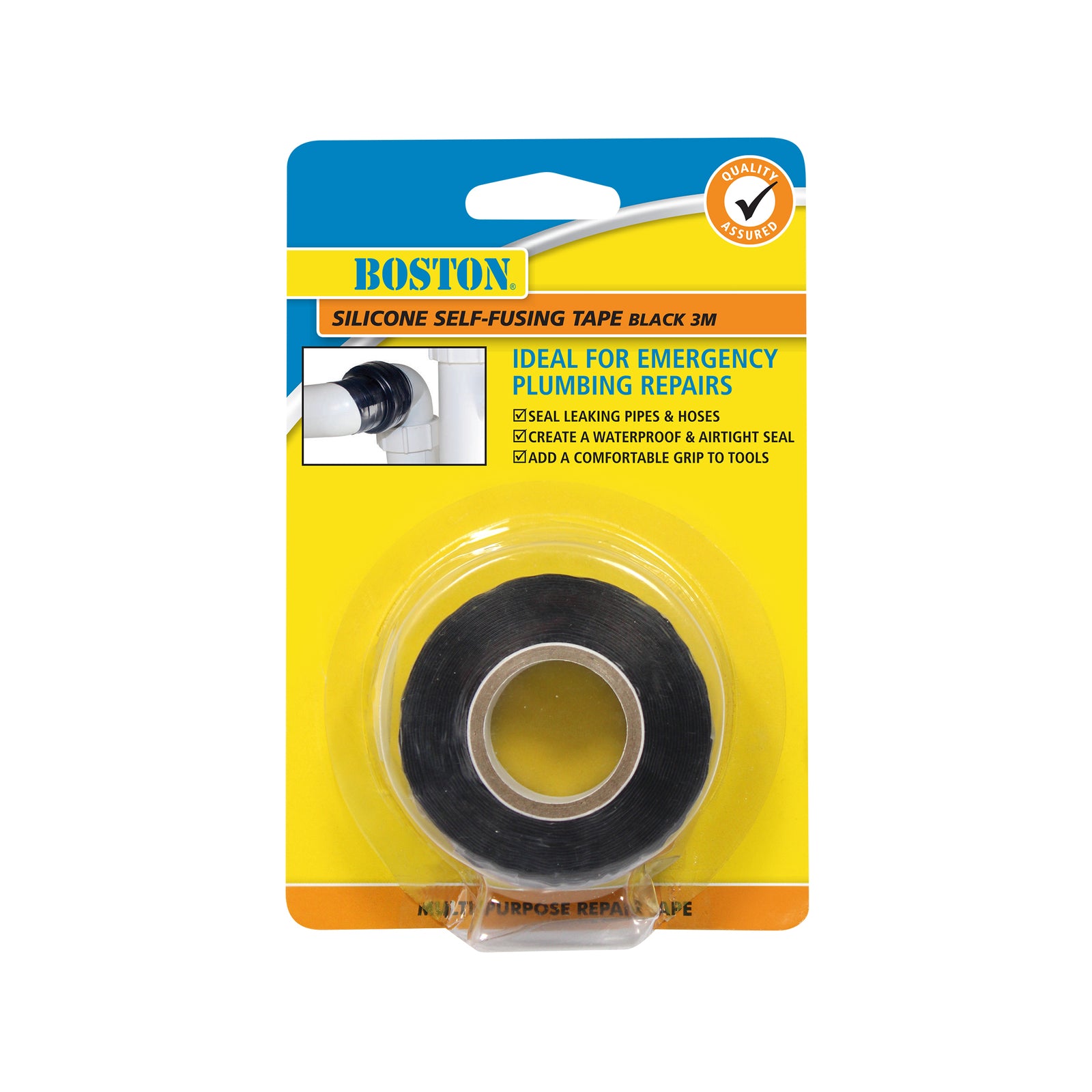 BOSTON 3m Black Silicone Self-Fusing Tape