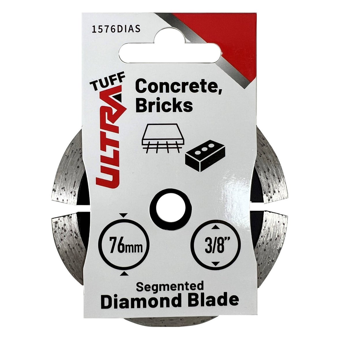 Ultra Tuff Segmented Diamond Blade - 76mm - Dry Cutting - 3/8" Bore - SuperSaverAU - view 1