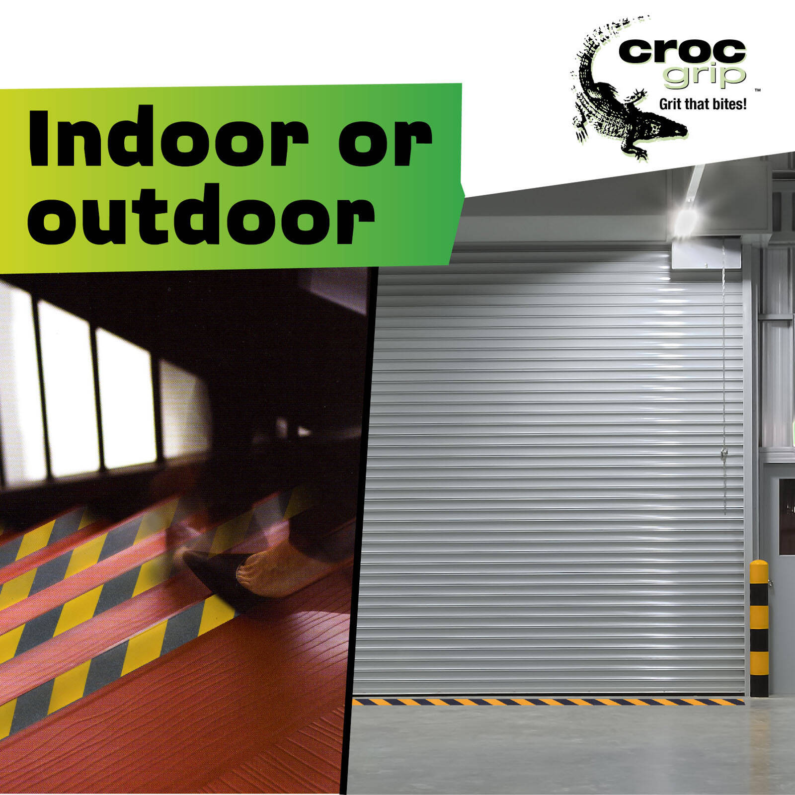 Croc Grip 25m x 50mm Yellow and Black Anti-Slip Tape
