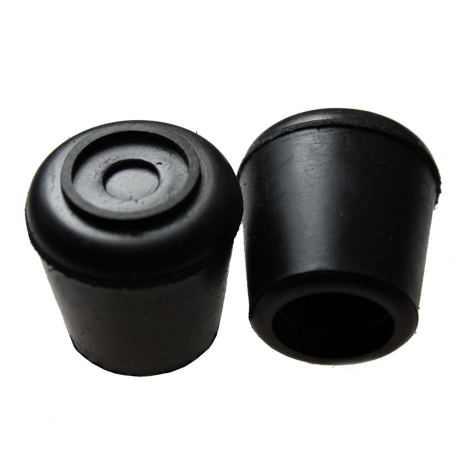 Surface Gard 25mm Black Round External Rubber Chair Tip - 4 Pack