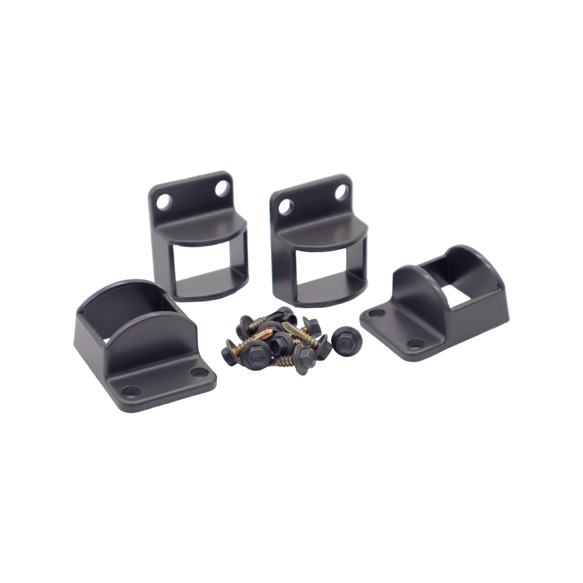 ProtectorAl 38 x 25mm Monument Aluminium Pool & Garden Fence Panel Brackets - 4 Pack