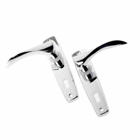 Adoored Chrome Door Lever Latch - Steel - 95mm - Durable Design - SuperSaverAU - view 1