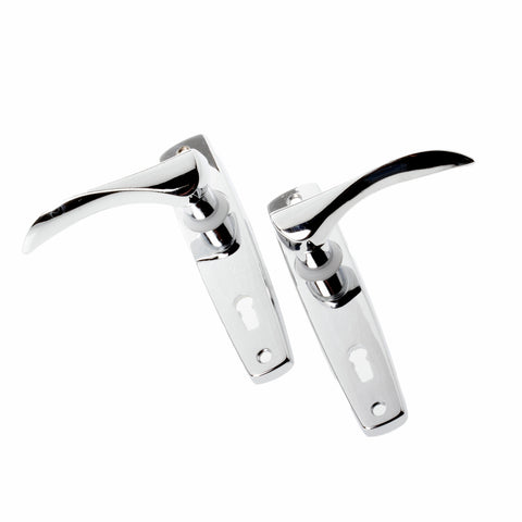 Adoored Chrome Steel Door Lever Latch Lock
