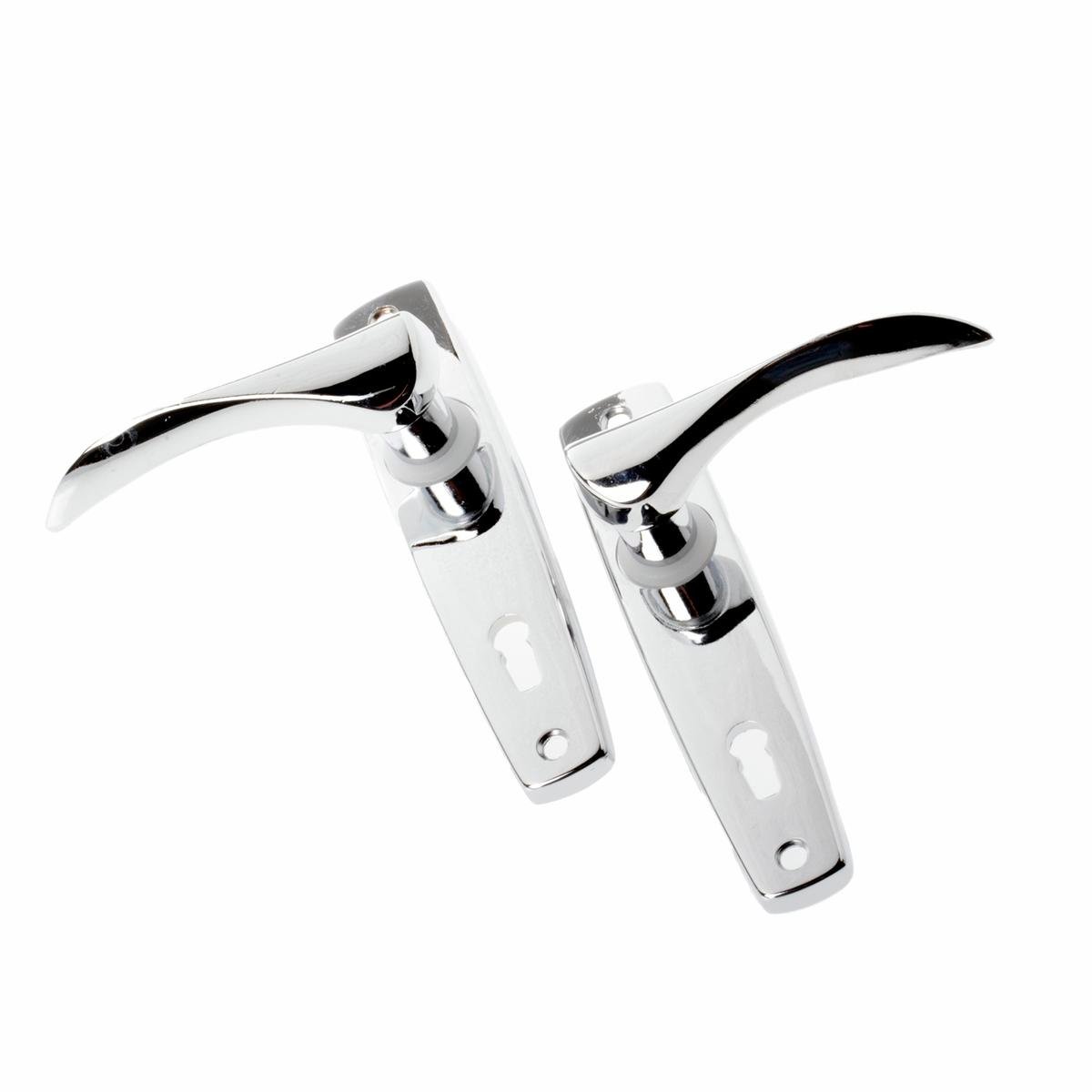 Adoored Chrome Steel Door Lever Latch Lock