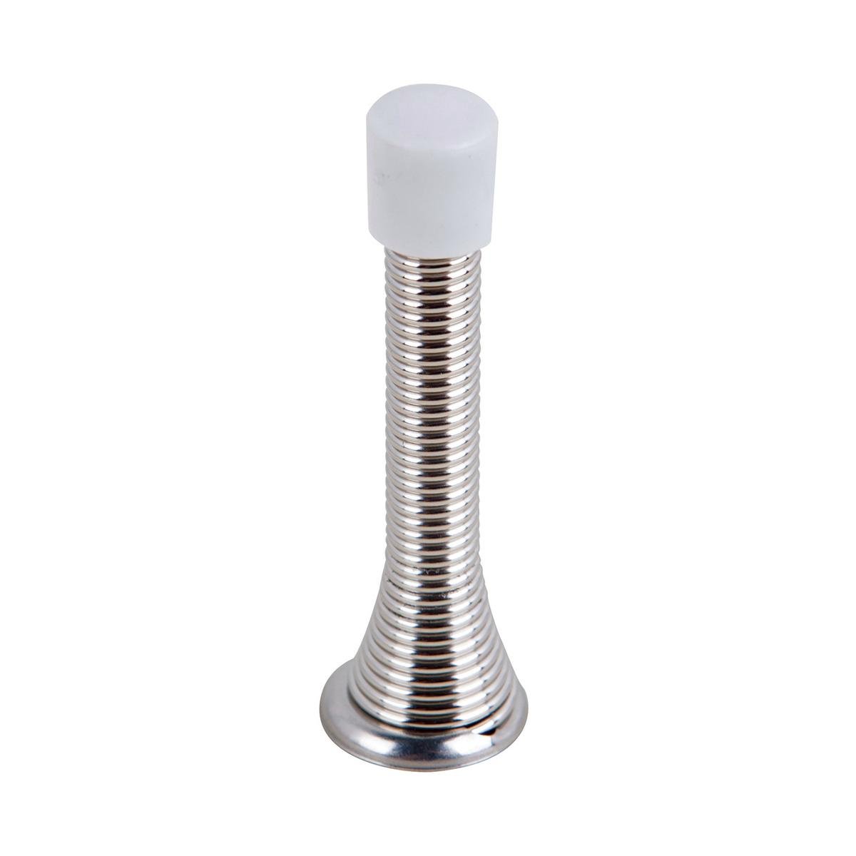Adoored Large Spring Door Stop 25mm Satin Chrome Steel Interior Use