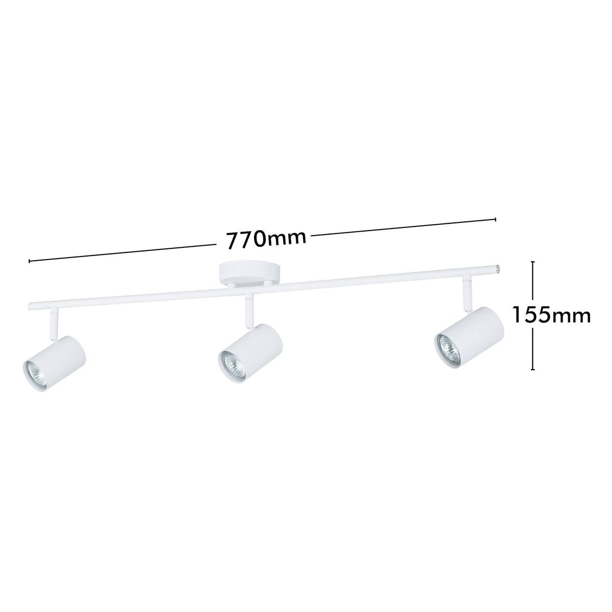 Verve Design Gabriella White 3 Head Adjustable GU10 Spotlight - Hardwired Indoor (SL2210WH)