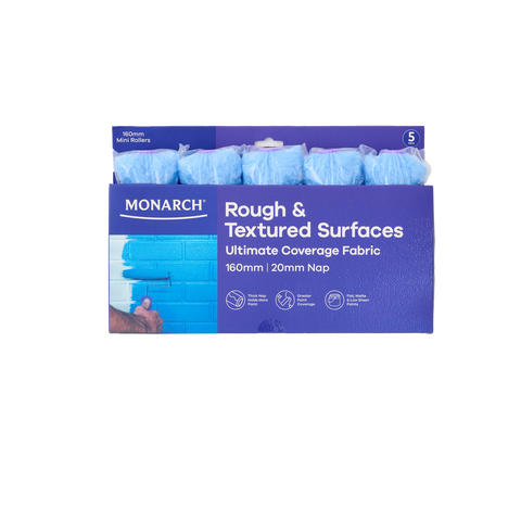 Monarch 160 Mini Rollers 5 Pack - 20mm Nap - Rough & Textured Surfaces - Purple - SuperSaverAU - view 1