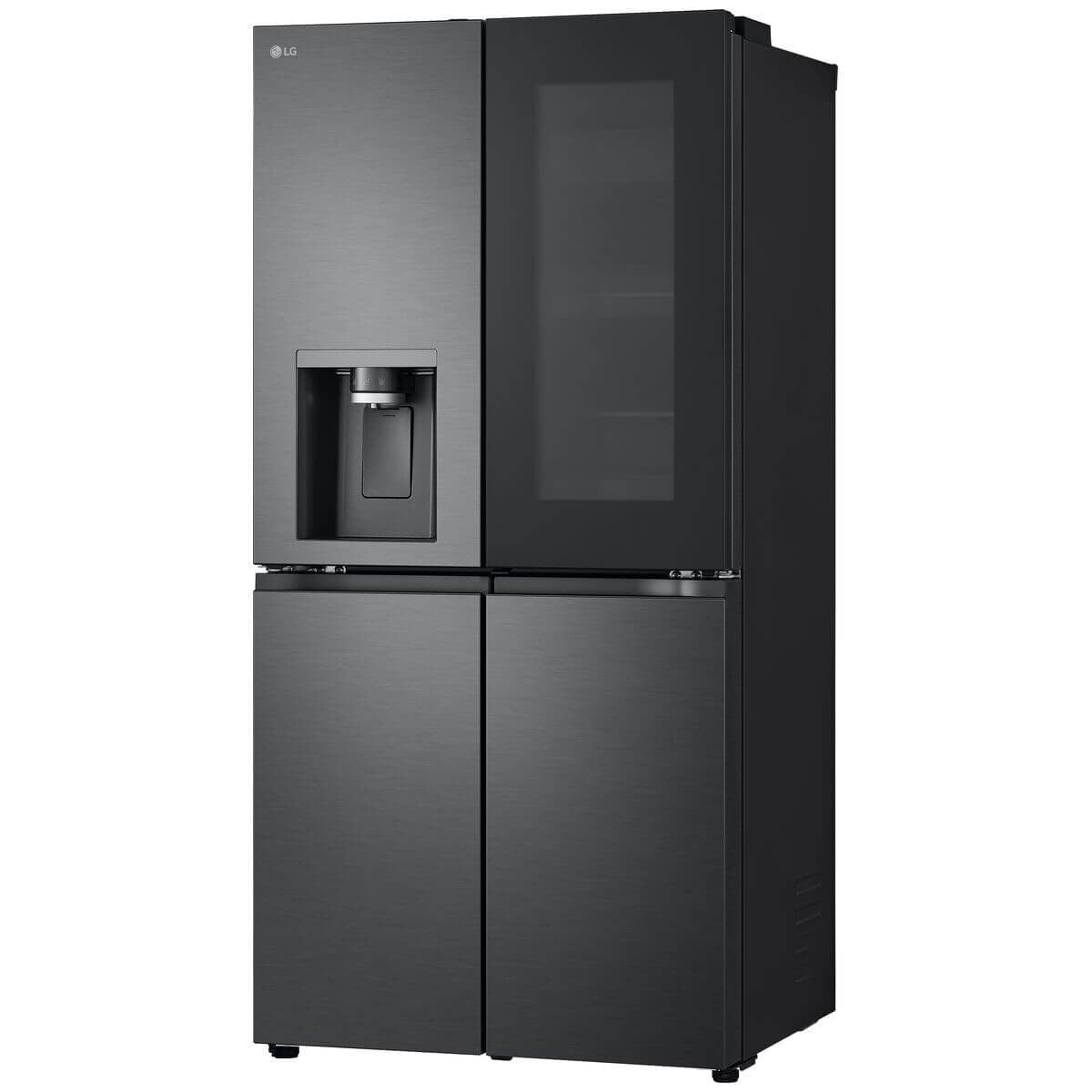 LG 508L InstaView Door-in-Door French Door Fridge - Ice and Water, Matte Black - GF-V500MBLC