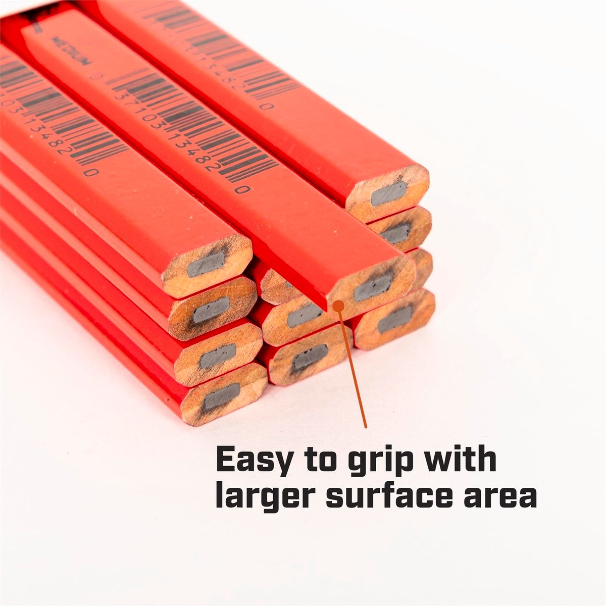 Crescent Lufkin Medium Red Carpenters Pencil, Wood, Waterproof Marking Tool