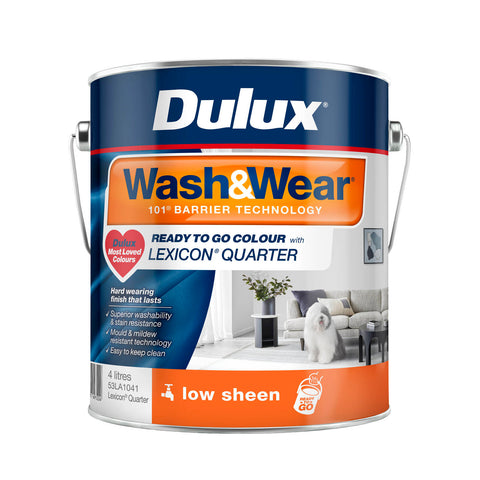 Dulux Wash&Wear Low Sheen Interior Paint Lexicon Quarter 4L