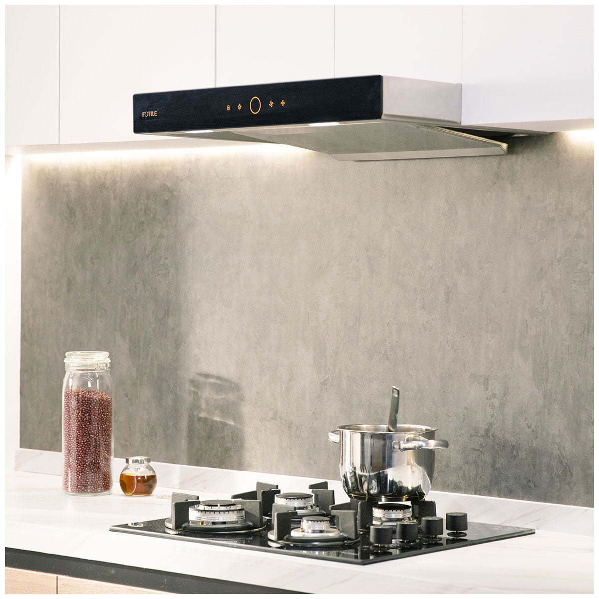 Fotile 60cm Canopy Range Hood with Decoration Cover EMS6008-C | All-in System, Double Power, Smart Drive, Clean Filtration - SuperSaverAU - view 4