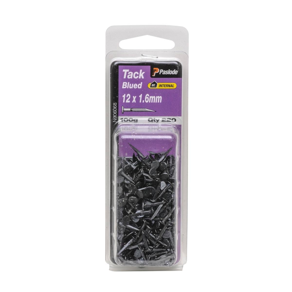 Paslode Tack Nails 12mm x 1.6mm Metal Black Strong Hold 220 Pack - SuperSaverAU - view 1