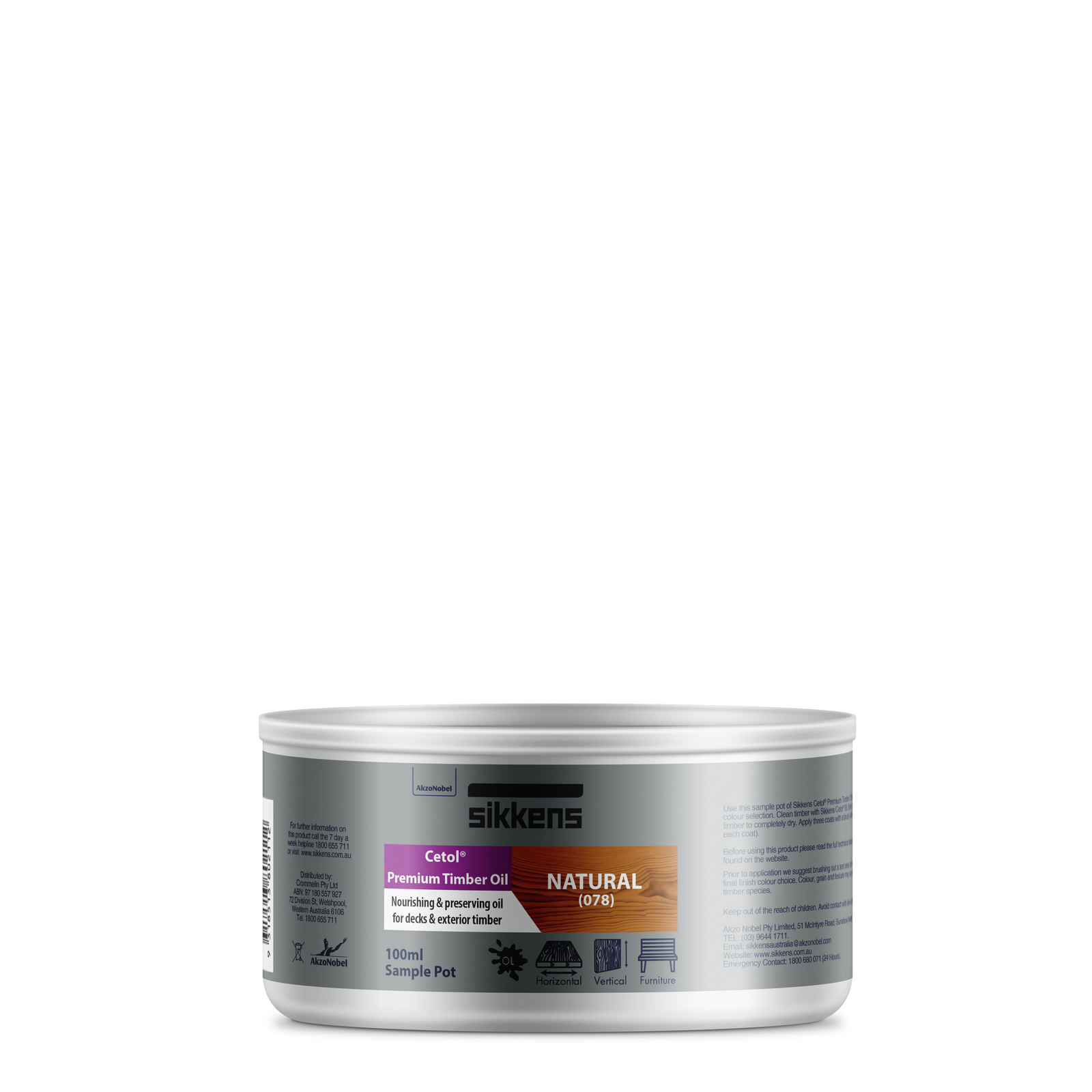 Sikkens Cetol Premium Timber Oil Natural 100ml UV Resistant Outdoor Decking Oil
