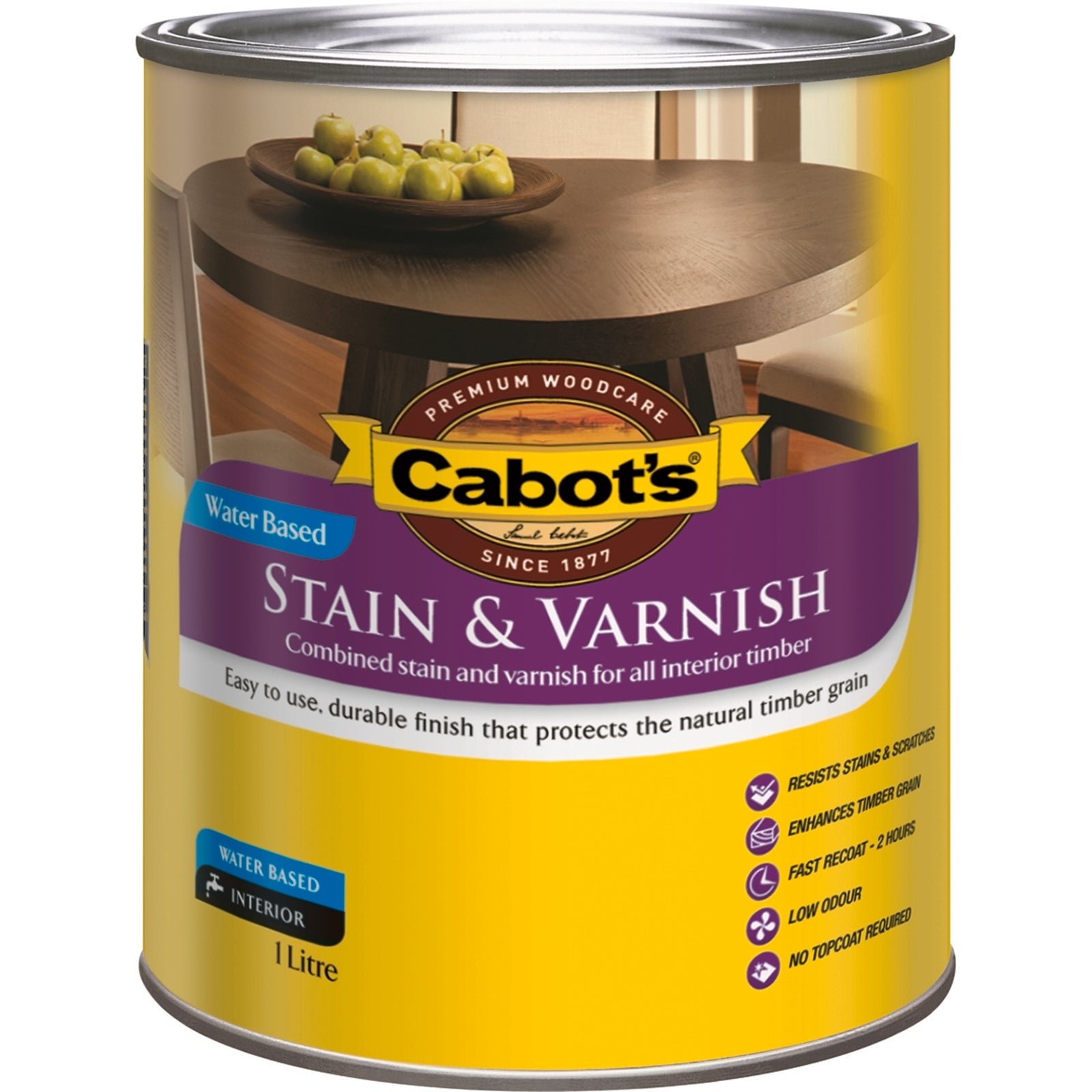 Cabot's 1L Cedar Gloss Water Based Stain & Varnish