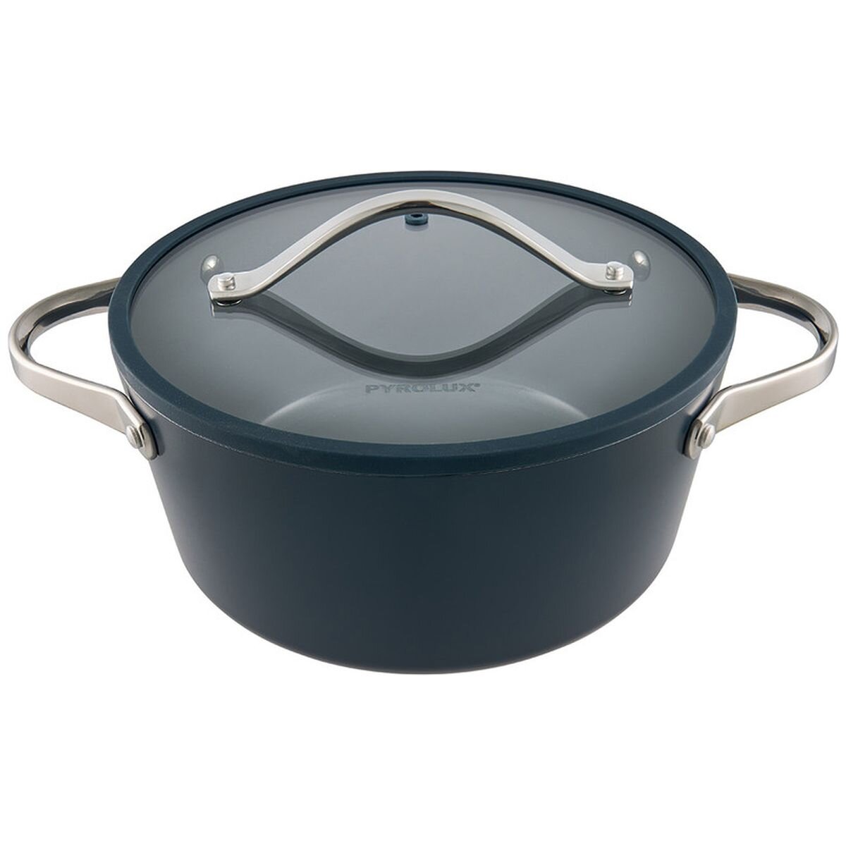 Pyrolux 24cm Casserole with Lid 4.4L - Denim Ceramic Finish, Full Induction Base, Oven Safe - 11528
