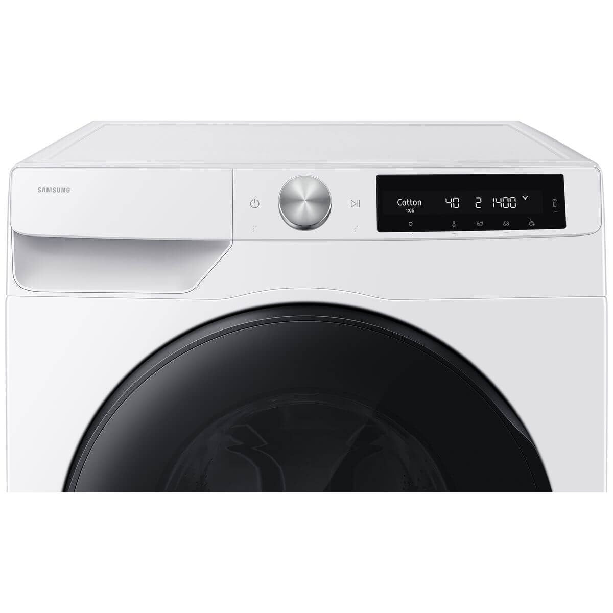 Samsung 9kg/6kg Washer Dryer Combo - AI Wash, Super Speed, Hygiene Steam, White - WD90HG6U94BE