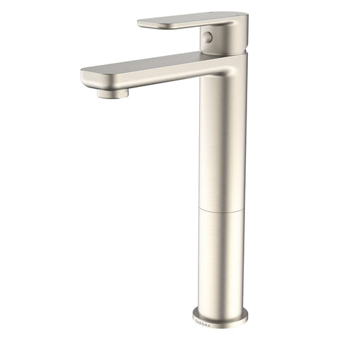 Caroma Luna Basin Mixer - Brushed Nickel - 40mm x 272mm x 215mm - Lead-Free Brass - SuperSaverAU - view 1